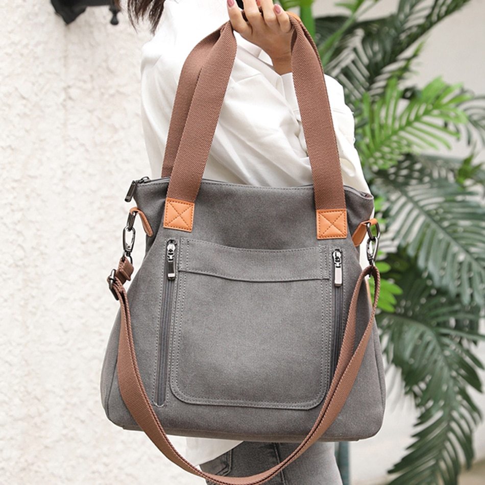 Women Totes All-match Portable Large-capacity Female Canvas Bag Female Casual Shoulder Bags